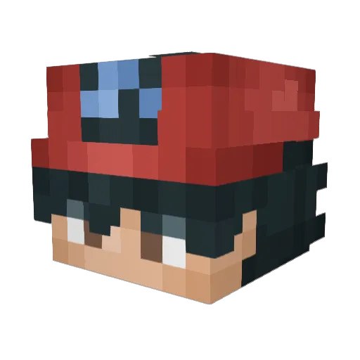 hermis27 Minecraft avatar head, 3D render