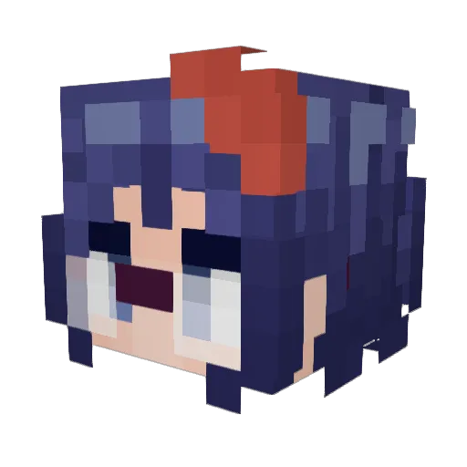 hermitduck Minecraft avatar head, 3D render