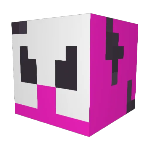 hermitiGlock Minecraft avatar head, 3D render