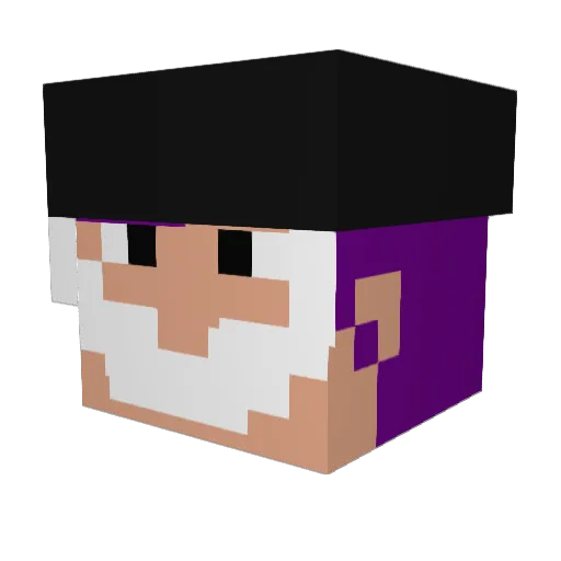 hero200000 Minecraft avatar head, 3D render
