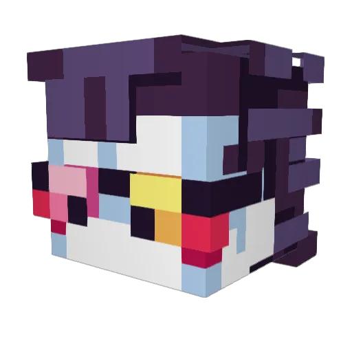 hero231q Minecraft avatar head, 3D render