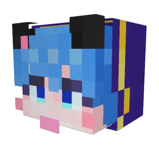 hero7788 Minecraft avatar head, 3D render