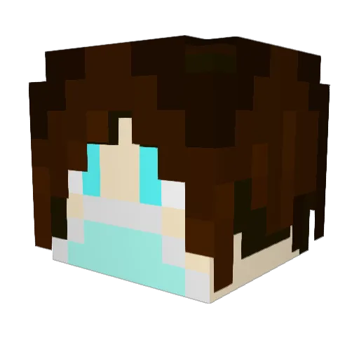 hero77x Minecraft avatar head, 3D render