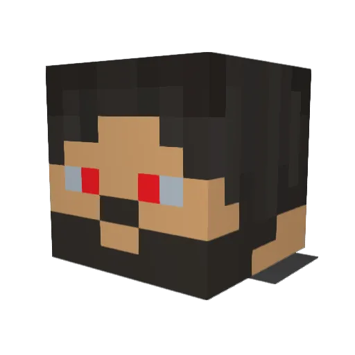 hero_brin_6 Minecraft avatar head, 3D render