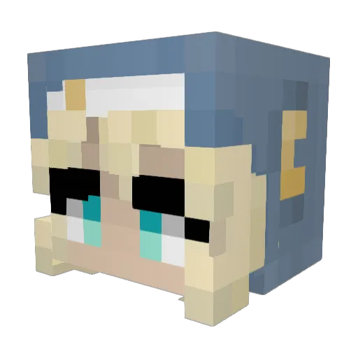 heroaa Minecraft avatar head, 3D render