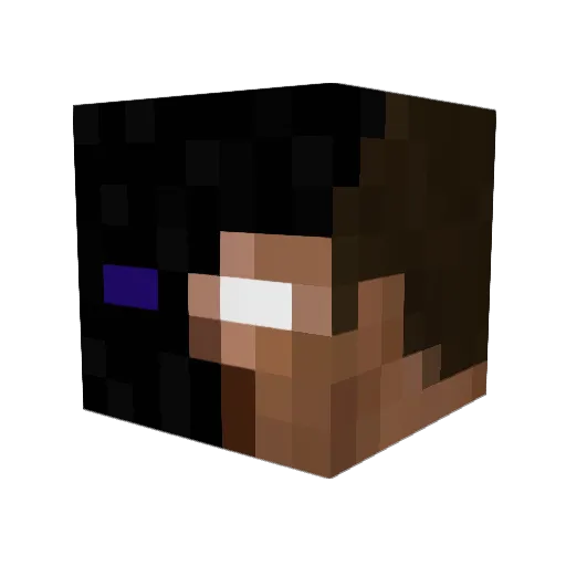 herobine196 Minecraft avatar head, 3D render
