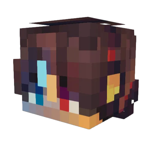 herobla Minecraft avatar head, 3D render