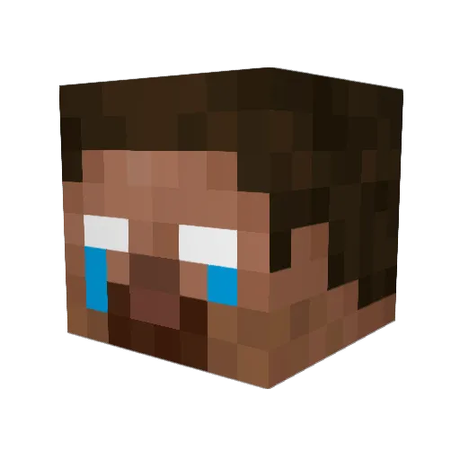 herobraen Minecraft avatar head, 3D render