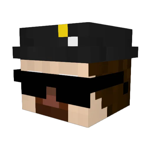 herobrine1276845 Minecraft avatar head, 3D render