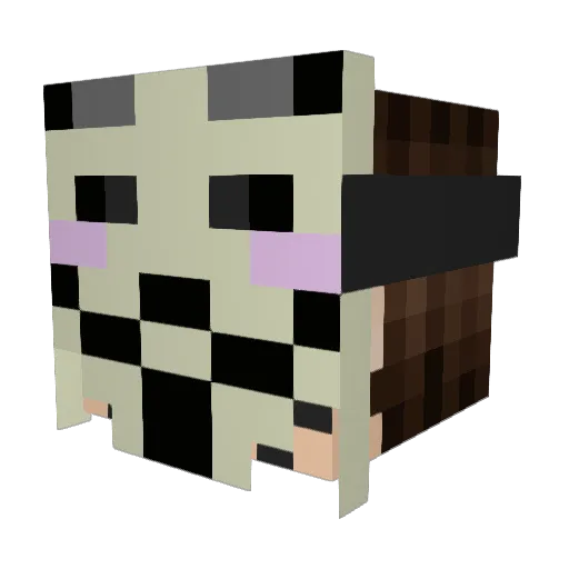 herobrine2010i Minecraft avatar head, 3D render