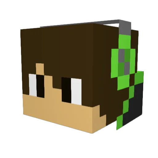 herobrine2473 Minecraft avatar head, 3D render