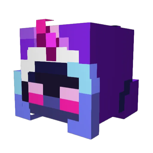 herobrine3777 Minecraft avatar head, 3D render
