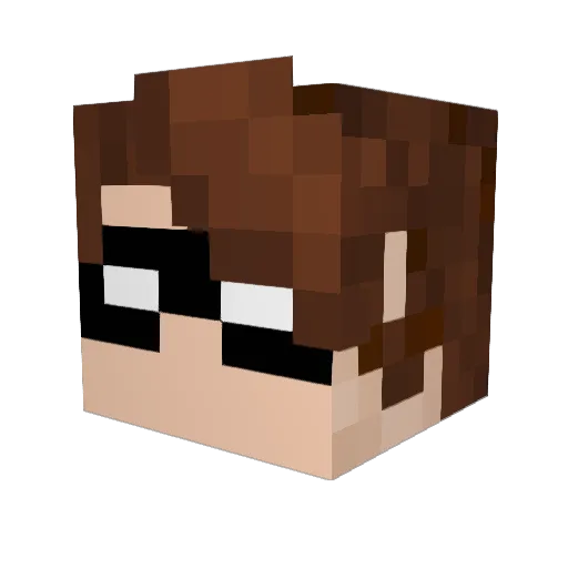 herobrine595959 Minecraft avatar head, 3D render