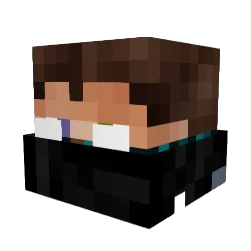 herobrinethenoob Minecraft avatar head, 3D render