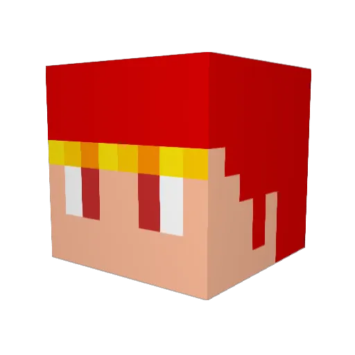 heroburain84 Minecraft avatar head, 3D render