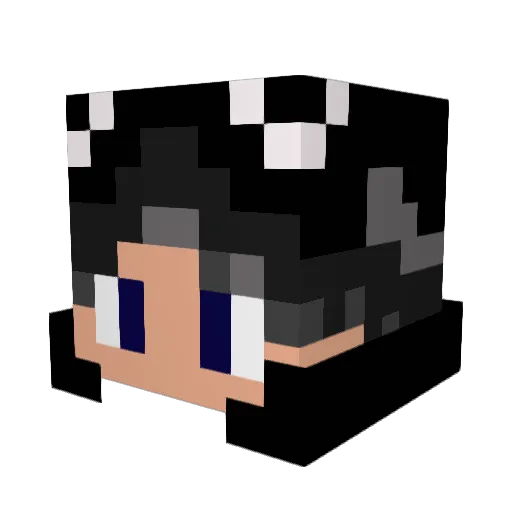 herocail Minecraft avatar head, 3D render