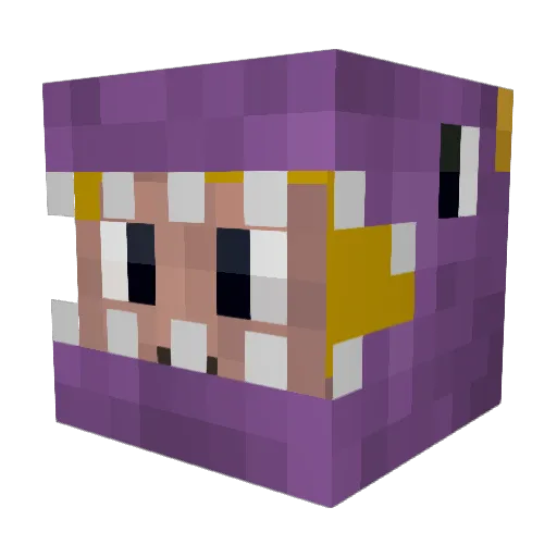 herocono Minecraft avatar head, 3D render
