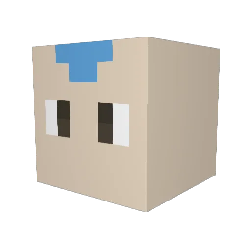 herogater Minecraft avatar head, 3D render