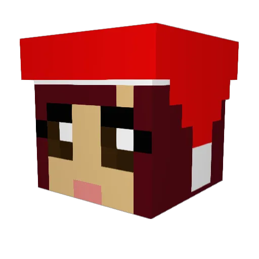 heroharu Minecraft avatar head, 3D render