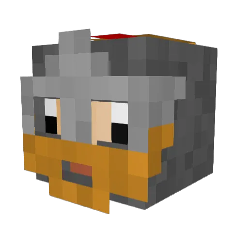 heroic03 Minecraft avatar head, 3D render