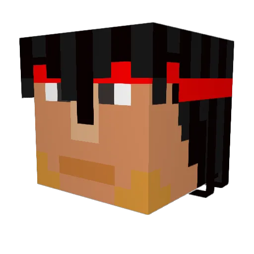 heroldini Minecraft avatar head, 3D render