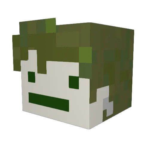 herolucaa Minecraft avatar head, 3D render