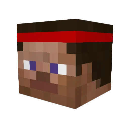 herostamp Minecraft avatar head, 3D render
