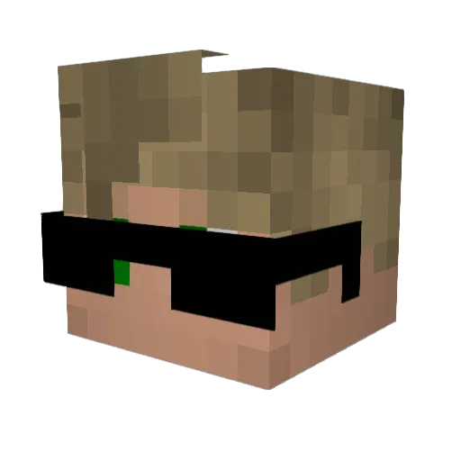 heroticker Minecraft avatar head, 3D render