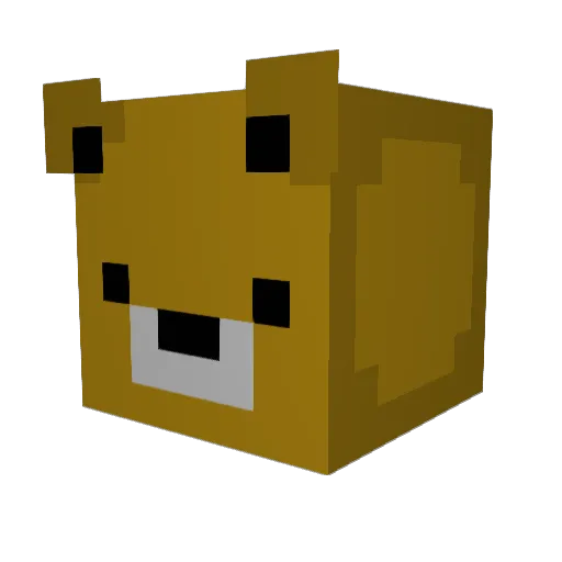 herr_bear Minecraft avatar head, 3D render