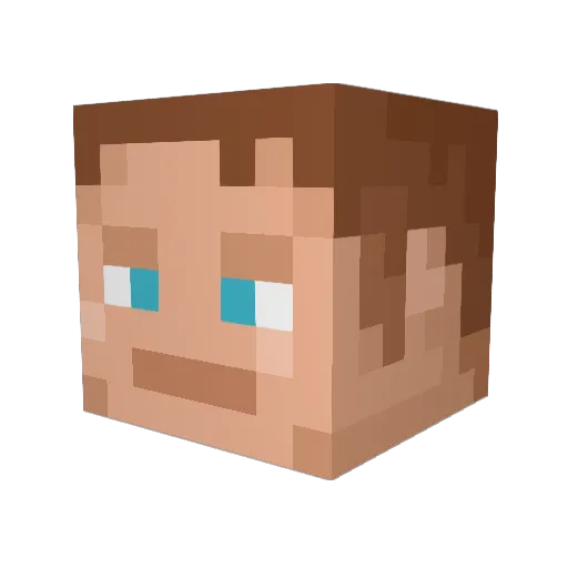 herrpotemkin Minecraft avatar head, 3D render