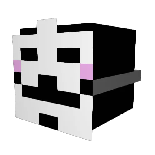 hersenbloeding Minecraft avatar head, 3D render