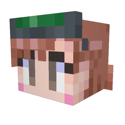 heruyan Minecraft avatar head, 3D render