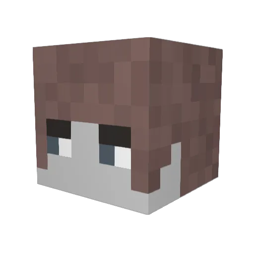 herzverderben Minecraft avatar head, 3D render