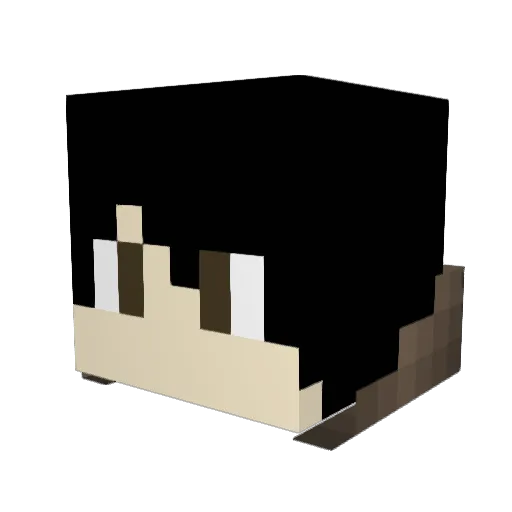 heshin Minecraft avatar head, 3D render
