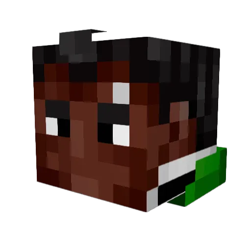 hestan Minecraft avatar head, 3D render