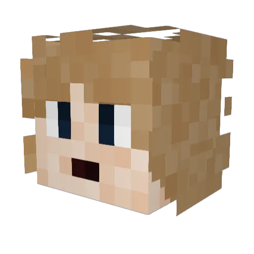 hestejente2 Minecraft avatar head, 3D render