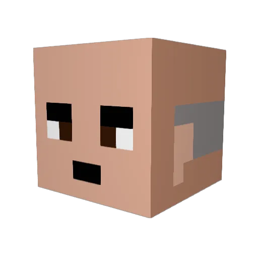 hesthaus Minecraft avatar head, 3D render