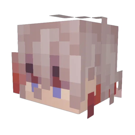 hetaf Minecraft avatar head, 3D render