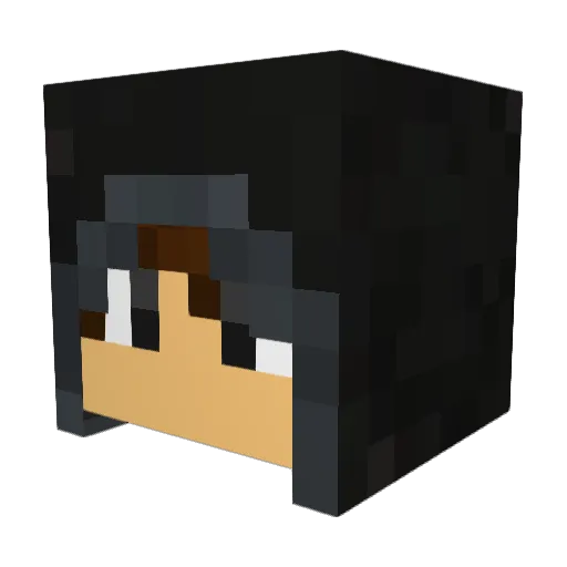 hetiseenRAPS Minecraft avatar head, 3D render