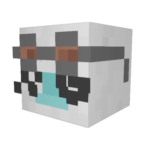 hetmet Minecraft avatar head, 3D render
