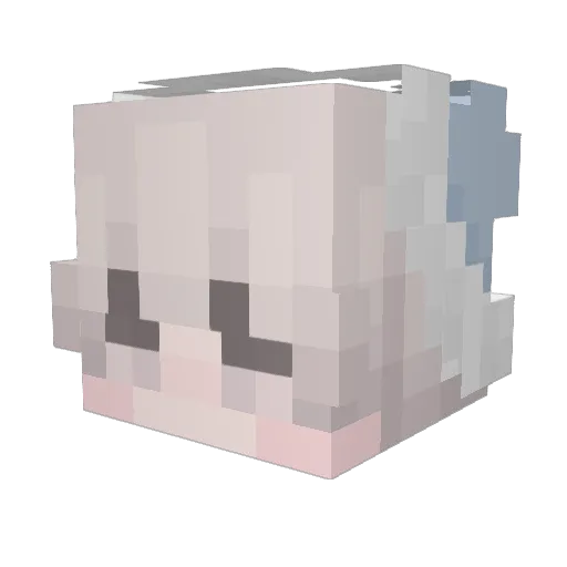 hexanowy Minecraft avatar head, 3D render
