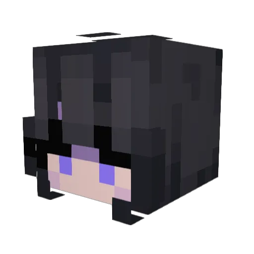 hexdecima Minecraft avatar head, 3D render