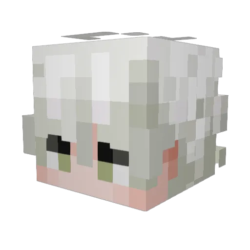 hexicode Minecraft avatar head, 3D render