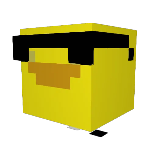 hexq Minecraft avatar head, 3D render