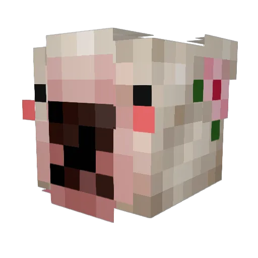 hextrathicc Minecraft avatar head, 3D render