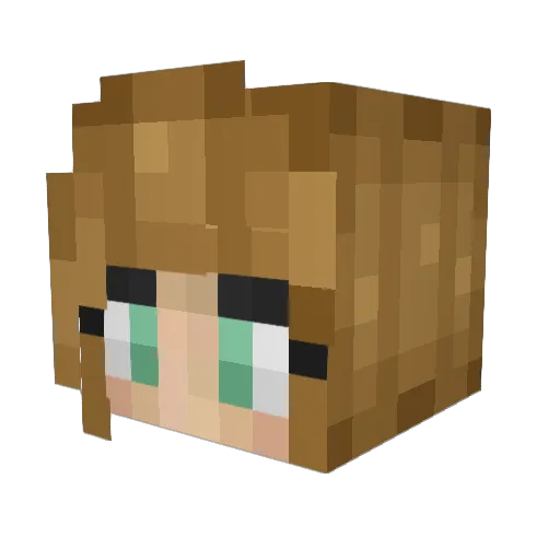 hexuan1 Minecraft avatar head, 3D render