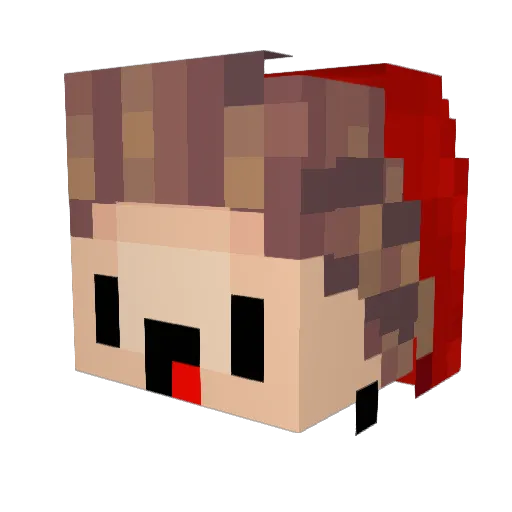 heyBrunow Minecraft avatar head, 3D render