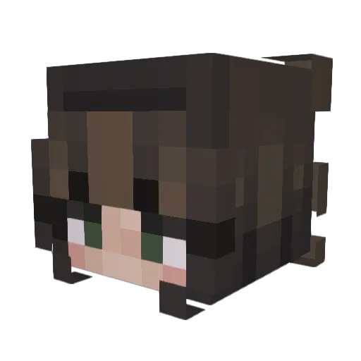 heyGraecie Minecraft avatar head, 3D render