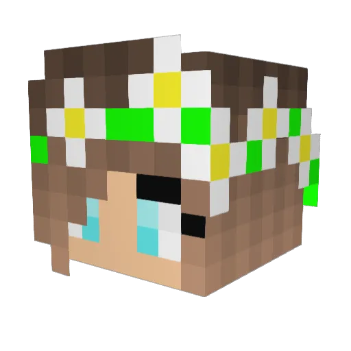 hey_ashy Minecraft avatar head, 3D render