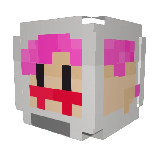 hey_im_rose Minecraft avatar head, 3D render